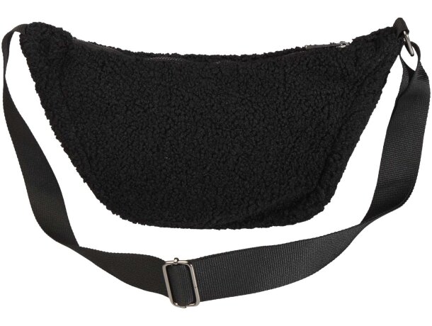 Riñonera Bear 3L de sherpa reciclado certificado GRS Negro intenso detalle 7