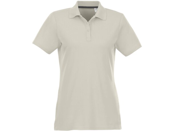 Polo de manga corta para mujer Helios Gris claro detalle 63