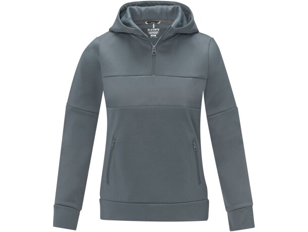 Sudadera anorak con capucha Sayan para mujer Gris acero detalle 12