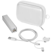Estuche de potencia con cable de carga personalizado blanco Estuche de potencia con cable de carga personalizado blanco
