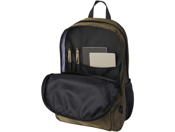 Mochila portátil 15 pulgadas Trend Plus con certificado GRS Verde bosque detalle 34