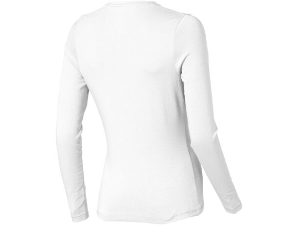 Camiseta de manga larga de mujer ponoka de Elevate 200 gr Blanco detalle 1