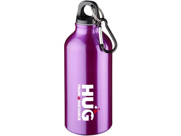 Cantimplora de aluminio con mosquetón 350 ml Morado detalle 7