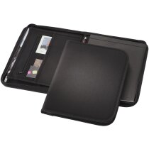 Portafolios negro A4 cremallera y bloc integrado