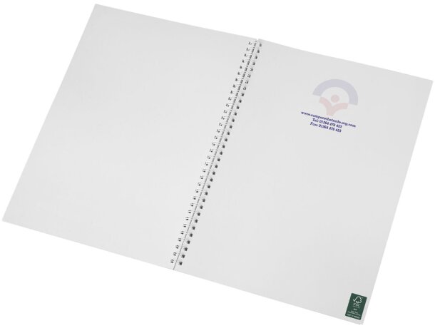 Cuaderno A4 con anillas de alambre y cubierta de PP Desk-Mate® Blanco detalle 4