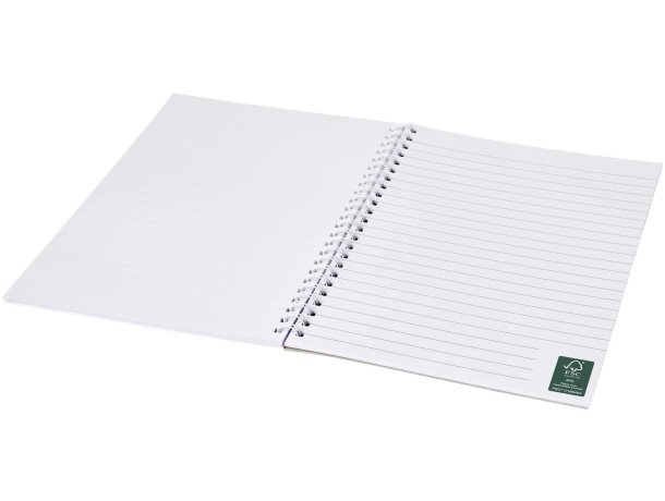 Cuaderno con espiral A4 Desk-Mate personalizable corporativo Blanco detalle 3