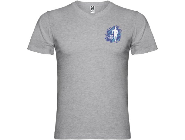 Camiseta cuello pico manga corta hombre Samoyedo Roly algodón detalle 21