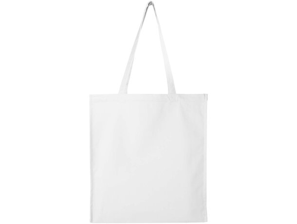 Bolsa tote algodón reciclado GRS con refuerzos Florida 14L Blanco detalle 13