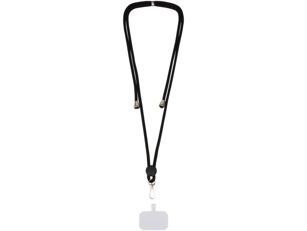 Lanyard regulable Kubi con gancho metálico y cinta de nylon Blanco detalle 8