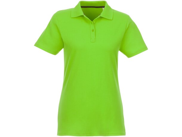 Polo de manga corta para mujer Helios Verde manzana detalle 45