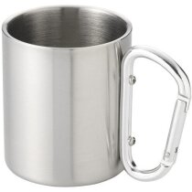 Taza de acero con asa térmica plata Taza de acero con asa térmica plata