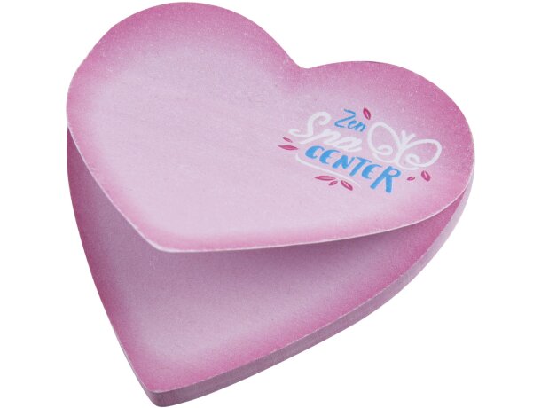 Libreta con notas adhesivas recicladas forma de corazón Blanco detalle 2