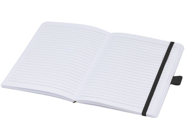 Libreta papel reciclado Berk con elástico de color Negro intenso detalle 4