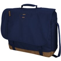 Bandolera para portátil 17" con solapa personalizada azul marino Bandolera para portátil 17" con solapa personalizada azul marino