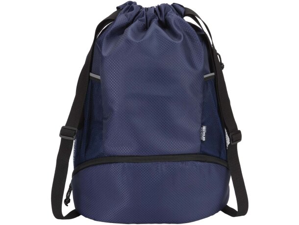 Bolsa deportiva Nomad 18L con cordón y compartimentos separados Azul marino detalle 7