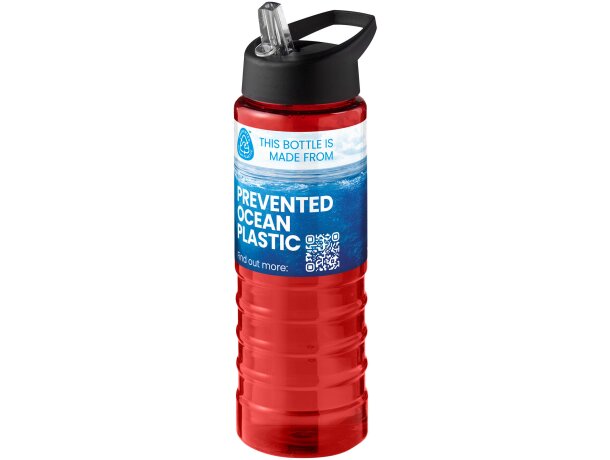 Bidón deportivo H2O Active Eco Treble 750 ml con plástico reciclado Rojo/negro intenso detalle 19