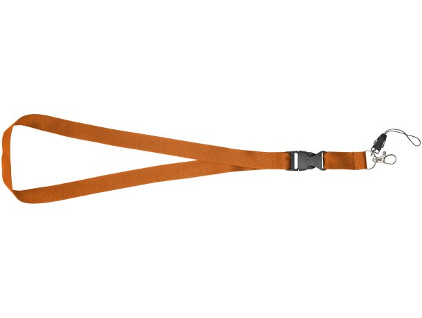 Lanyard con hebilla separable y enganche para móvil Sagan Naranja detalle 15