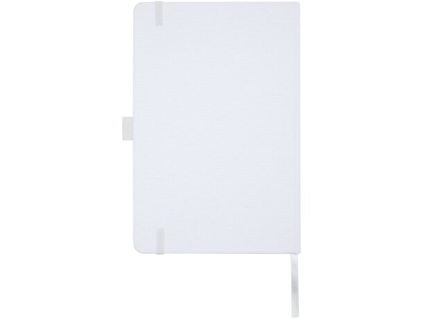 Libretas ecológicas tamaño A5 con tapa de RPET y 80 hojas recicladas Honua Blanco detalle 3