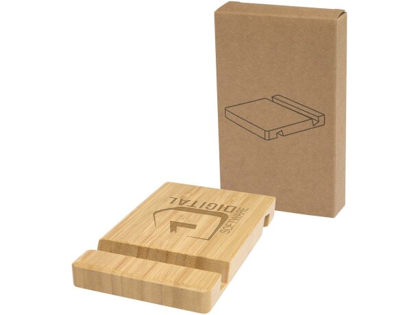 Soporte de bambú ajustable Bubup para tableta y teléfono Madera detalle 1