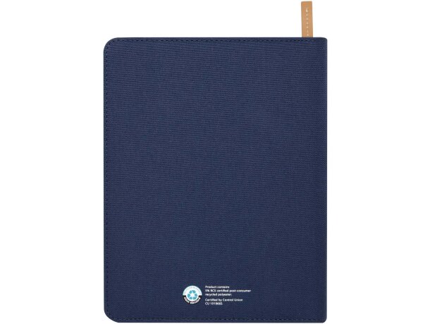 Portafolios A5 Nomumi de plástico PET reciclado y papel FSC Azul marino detalle 13