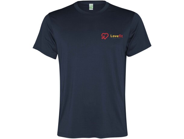 Camiseta técnica manga corta hombre Slam Roly Azul marino detalle 25