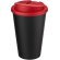 Vaso de plástico con cierre clip y tapa de rosca pp reciclado 350ml Rojo/negro intenso