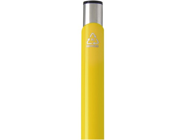 Bolígrafo Moneta de aluminio reciclado con mecanismo clic Amarillo detalle 8