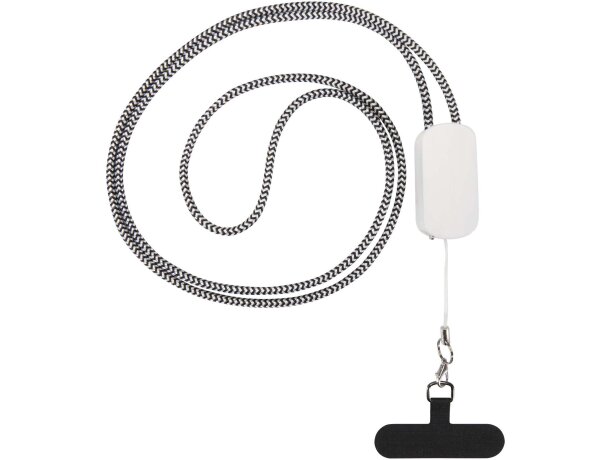Lanyard Anser plástico reciclado cable 5 en 1 para smartphone Blanco detalle 14