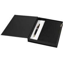 Set de libreta y bolígrafo en color negro para regalar personalizado negro intenso Set de libreta y bolígrafo en color negro para regalar personalizado negro intenso