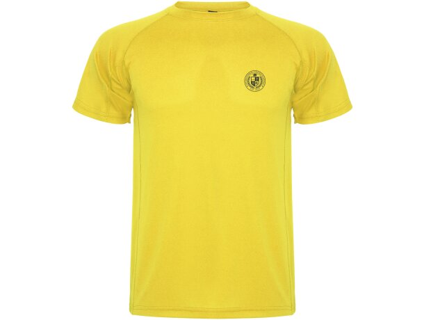 Camiseta deportiva infantil Montecarlo Roly punto piqué Amarillo detalle 7