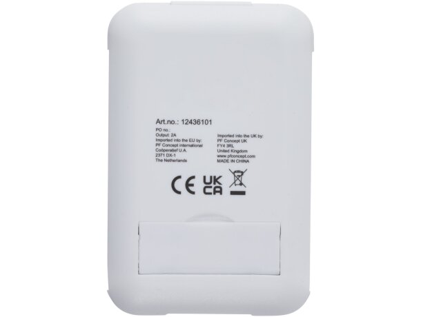 Cable de carga modular reciclado con soporte para móvil Savvy Blanco detalle 8