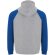 Sudadera con capucha bicolor infantil Roly Badet Gris mezcla/azul real detalle 13
