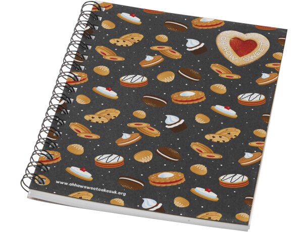 Cuaderno espiral A6 Desk-Mate reciclado 50 hojas personalizable detalle 15