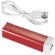 bateria externa de plastico personalizada roja
