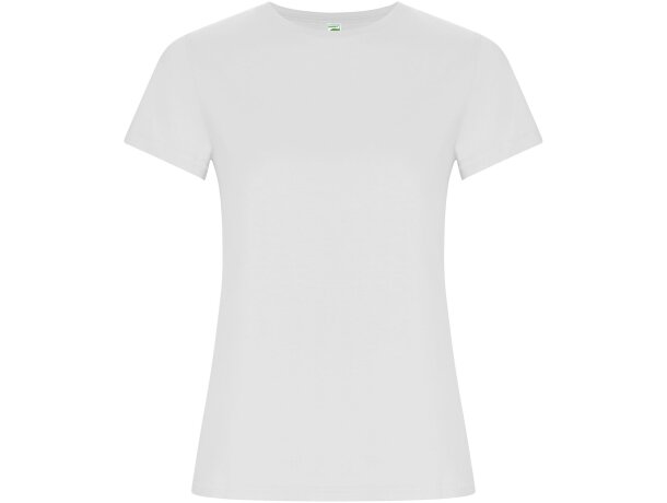 Camiseta mujer algodón orgánico entallada Golden Roly detalle 36