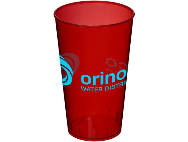 Vaso de plástico de 375 ml Arena Rojo transparente detalle 15