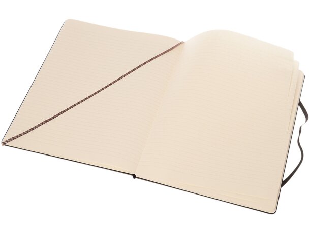 Libreta tapa dura XL rayada Classic con cierre elástico Negro intenso detalle 5