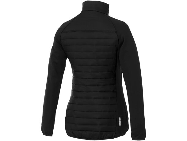 Chaqueta aislante híbrida mujer Banff con tejido repelente Negro intenso detalle 15