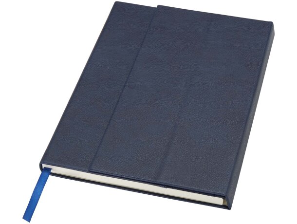 Libreta tapa dura A5 cuero regenerado Alejandra Azul océano detalle 14