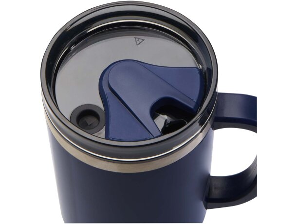 Vaso térmico con pajita Melbourne 1200ml acero reciclado Azul marino detalle 35