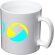 Taza plástico san 300ml con asa integrada personalizable Blanco detalle 4