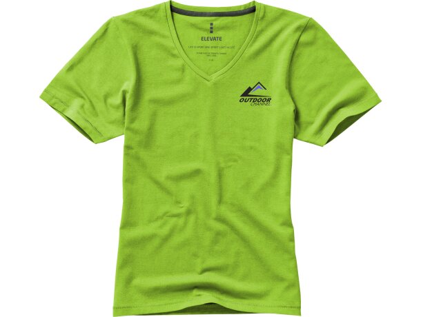 Camiseta de mujer Kawartha de alta calidad 200 gr Verde manzana detalle 23