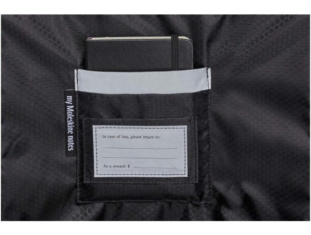 Mochila enrollable Moleskine Metro en poliamida Rilsan Negro intenso detalle 8