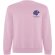 Sudadera cuello redondo algodón orgánico Batian unisex Roly Rosa claro detalle 13