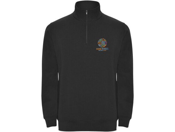 Sudadera con media cremallera Aneto de Roly Negro intenso detalle 6