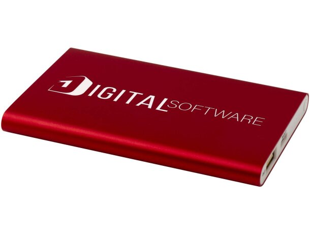 Batería externa Pep 4000 mAh aluminio reciclado certificado RCS Rojo detalle 8