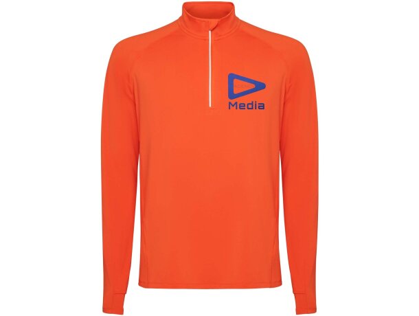 Sudadera técnica hombre Estambul con media cremallera Roly detalle 25