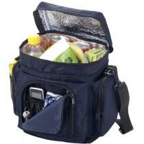 Bolsa nevera con varios bolsillos azul marino
