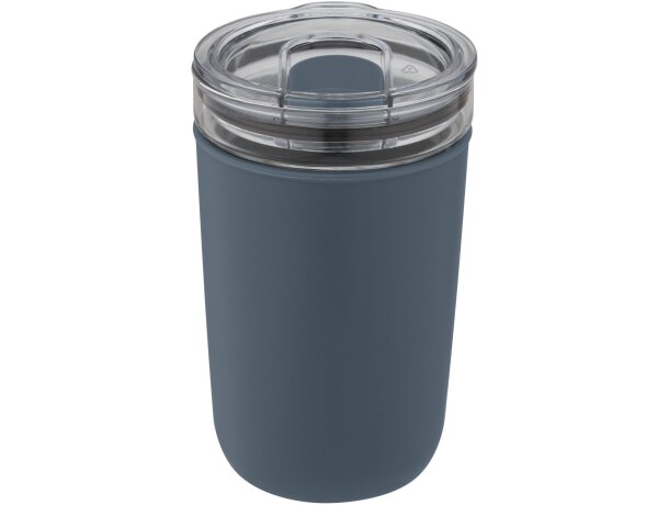 Vaso Bello vidrio borosilicato 420ml con carcasa reciclada Azul hielo detalle 11