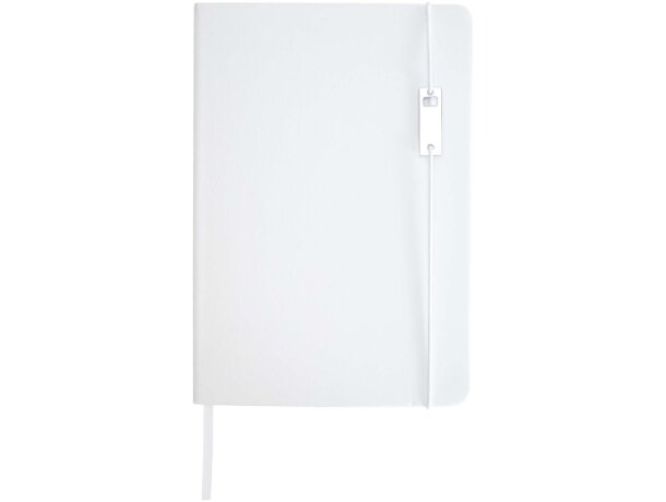 Set libreta A5 y rollerball Legato Elegance certificado RCS Blanco/blanco detalle 2